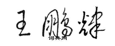 駱恆光王鵬輝草書個性簽名怎么寫