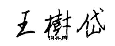 王正良王樹岱行書個性簽名怎么寫