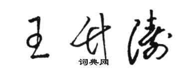 駱恆光王竹濤草書個性簽名怎么寫