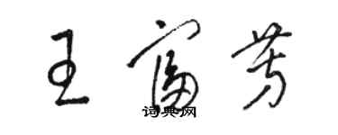 駱恆光王富芳草書個性簽名怎么寫