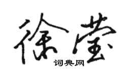 駱恆光徐瑩行書個性簽名怎么寫