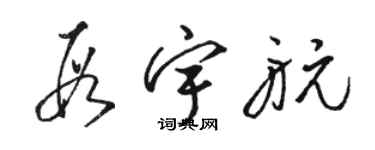 駱恆光段宇航草書個性簽名怎么寫