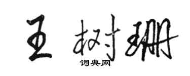 駱恆光王樹珊行書個性簽名怎么寫