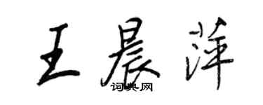 王正良王晨萍行書個性簽名怎么寫