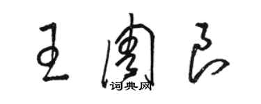 駱恆光王周良草書個性簽名怎么寫