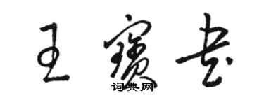 駱恆光王寶書草書個性簽名怎么寫