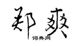 曾慶福鄭爽行書個性簽名怎么寫