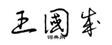 曾慶福王國成草書個性簽名怎么寫