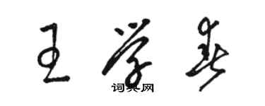 駱恆光王學春草書個性簽名怎么寫