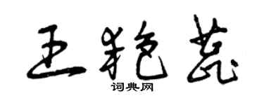 曾慶福王艷蕊草書個性簽名怎么寫