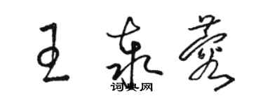 駱恆光王泰蓉草書個性簽名怎么寫