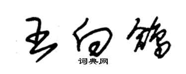 朱錫榮王向鴿草書個性簽名怎么寫