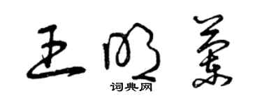 曾慶福王明蘭草書個性簽名怎么寫