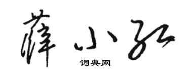 駱恆光薛小紅草書個性簽名怎么寫
