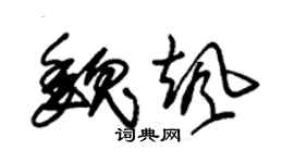 朱錫榮魏颯草書個性簽名怎么寫