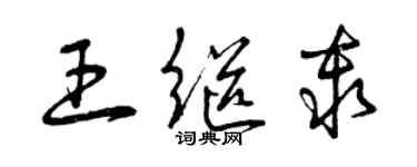 曾慶福王繼秦草書個性簽名怎么寫