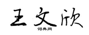 曾慶福王文欣行書個性簽名怎么寫