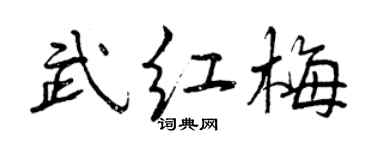 曾慶福武紅梅行書個性簽名怎么寫