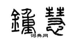 曾慶福鍾慧篆書個性簽名怎么寫