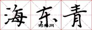 周炳元海東青楷書怎么寫