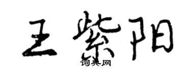 曾慶福王紫陽行書個性簽名怎么寫