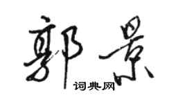 駱恆光郭景行書個性簽名怎么寫