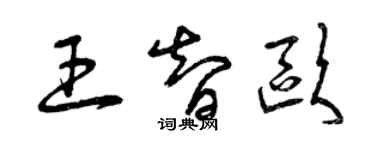 曾慶福王智歐草書個性簽名怎么寫