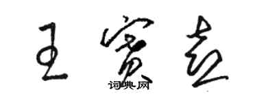 駱恆光王賽喜草書個性簽名怎么寫