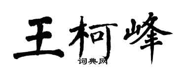 翁闓運王柯峰楷書個性簽名怎么寫