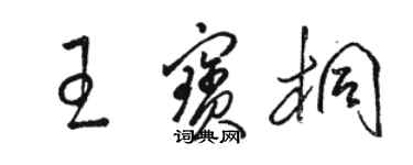 駱恆光王寶桐草書個性簽名怎么寫