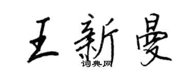 王正良王新曼行書個性簽名怎么寫