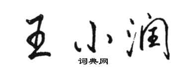 駱恆光王小潤行書個性簽名怎么寫
