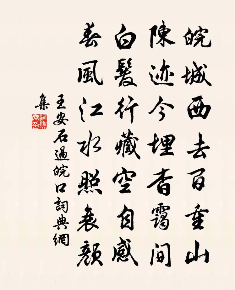 王安石過皖口書法作品欣賞