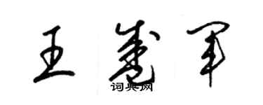 梁錦英王盛軍草書個性簽名怎么寫