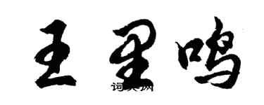 胡問遂王里鳴行書個性簽名怎么寫