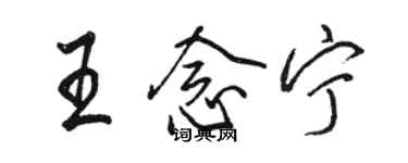 駱恆光王念寧行書個性簽名怎么寫