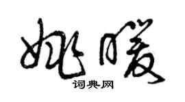 曾慶福姚暖草書個性簽名怎么寫