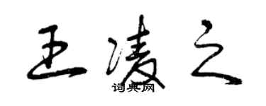 曾慶福王凌之草書個性簽名怎么寫