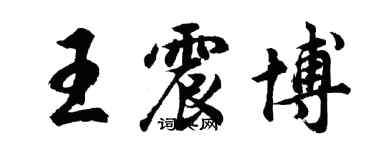 胡問遂王震博行書個性簽名怎么寫