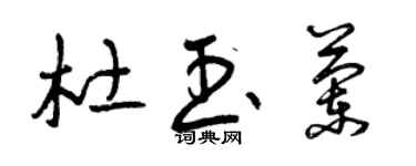 曾慶福杜玉蘭草書個性簽名怎么寫
