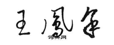 駱恆光王鳳余草書個性簽名怎么寫