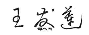 駱恆光王發蓮草書個性簽名怎么寫