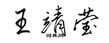 駱恆光王靖瑩行書個性簽名怎么寫