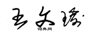 朱錫榮王文瑜草書個性簽名怎么寫