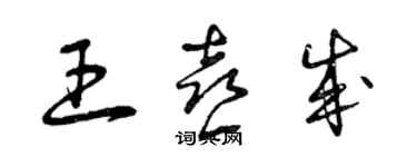 曾慶福王喜成草書個性簽名怎么寫