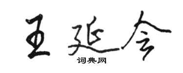駱恆光王延會行書個性簽名怎么寫