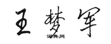 駱恆光王夢軍行書個性簽名怎么寫
