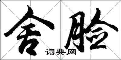 胡問遂舍臉行書怎么寫