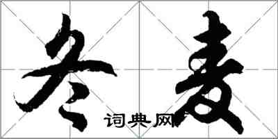 胡問遂冬麥行書怎么寫