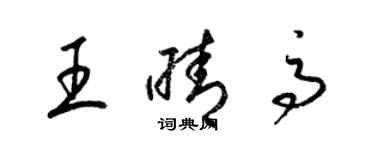 梁錦英王晴高草書個性簽名怎么寫